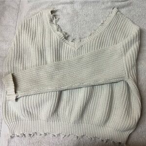 Cropped off Shoulder Sweater